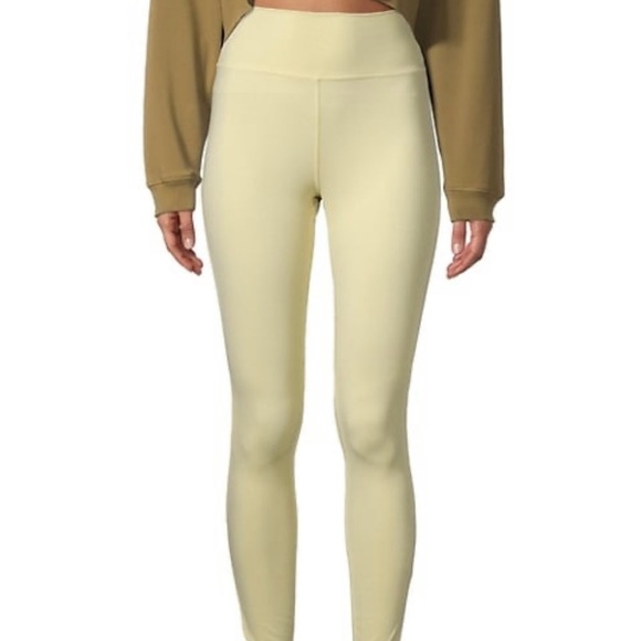 WEWOREWHAT We Wore What Solid-Hued Leggings Medium Color Hay - Picture 1 of 5